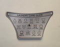 Perfect Choice Laundry Care Guide Magnet showing washing symbols and instructions