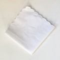 Perfect Choice Women's Premium White Handkerchief with scalloped edge on clean white background