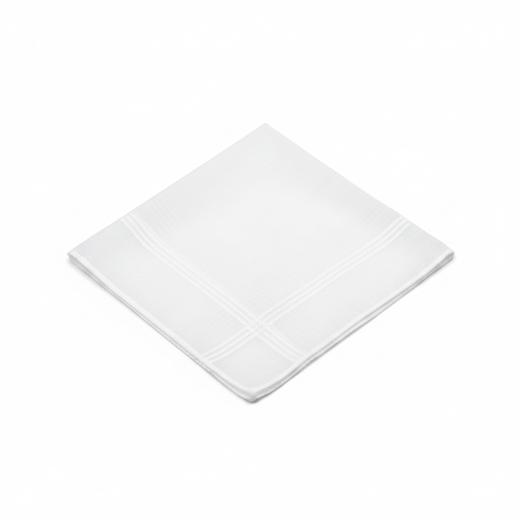 Men's White Handkerchief